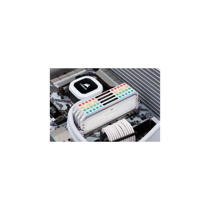 Corsair DIMM 64 GB DDR4-3600 (4x 16 GB) Quad-Kit, Arbeitsspeicher(weiß, CMT64GX4M4K3600C18W, Dominator Platinum RGB, INTEL XMP)