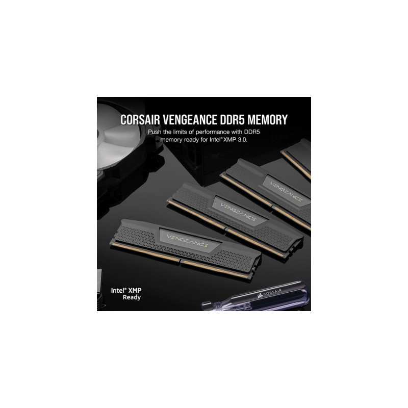 Corsair DIMM 64 GB DDR5-5200 (2x 32 GB) Dual-Kit, Arbeitsspeicher(schwarz, CMK64GX5M2B5200C40, Vengeance, INTEL XMP)