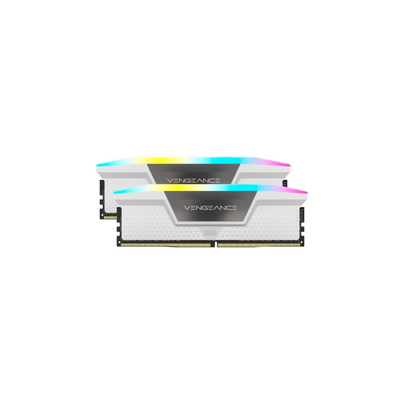 Corsair DIMM 64 GB DDR5-6000 (2x 32 GB) Dual-Kit, Arbeitsspeicher(weiß, CMH64GX5M2B6000C30W, Vengeance RGB, INTEL XMP)