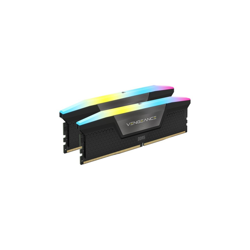 Corsair DIMM 64 GB DDR5-6000 (2x 32 GB) Dual-Kit, Arbeitsspeicher(schwarz, CMH64GX5M2B6000Z40, Vengeance RGB, AMD EXPO)