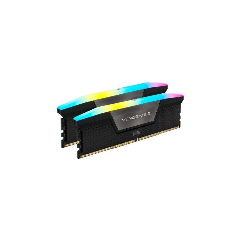 Corsair DIMM 64 GB DDR5-6000 (2x 32 GB) Dual-Kit, Arbeitsspeicher(grau, CMH64GX5M2B6000Z30, Vengeance RGB, AMD EXPO)