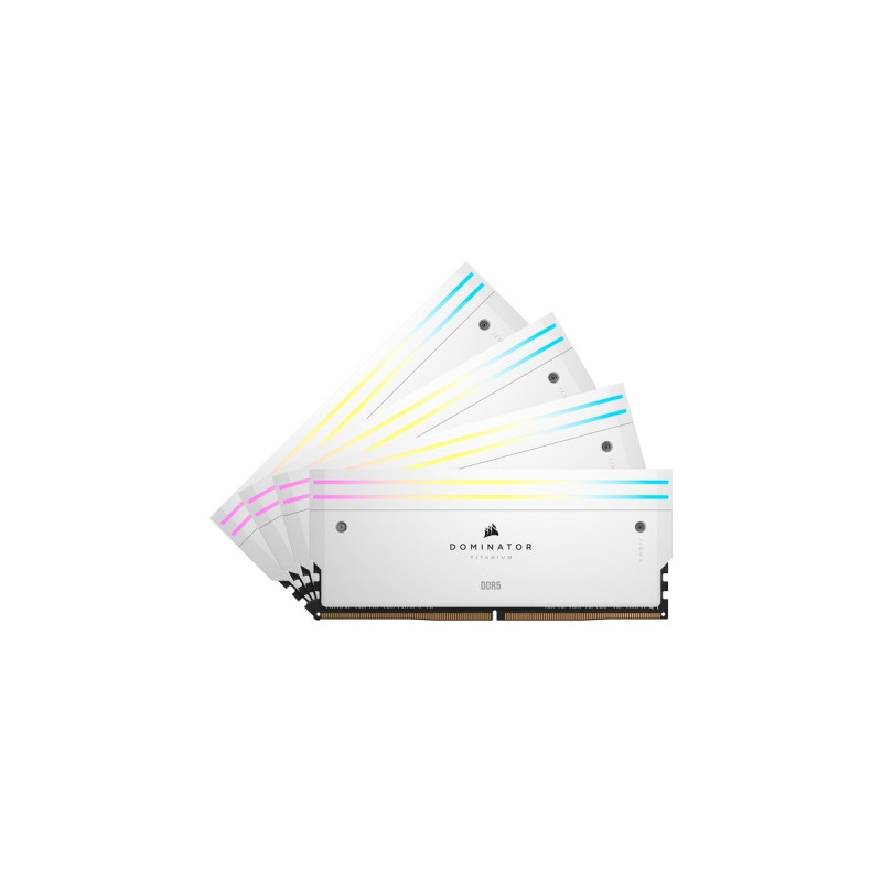 Corsair DIMM 64 GB DDR5-6400 (4x 16 GB) Quad-Kit, Arbeitsspeicher(weiß, CMP64GX5M4B6400C32W, Dominator Titanium, INTEL XMP)