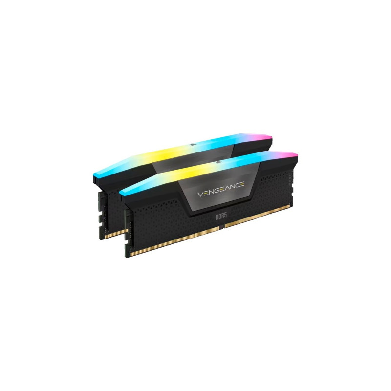 Corsair DIMM 64 GB DDR5-6600 (2x 32 GB) Dual-Kit, Arbeitsspeicher(schwarz, CMH64GX5M2B6600C32, Vengeance RGB, INTEL XMP)