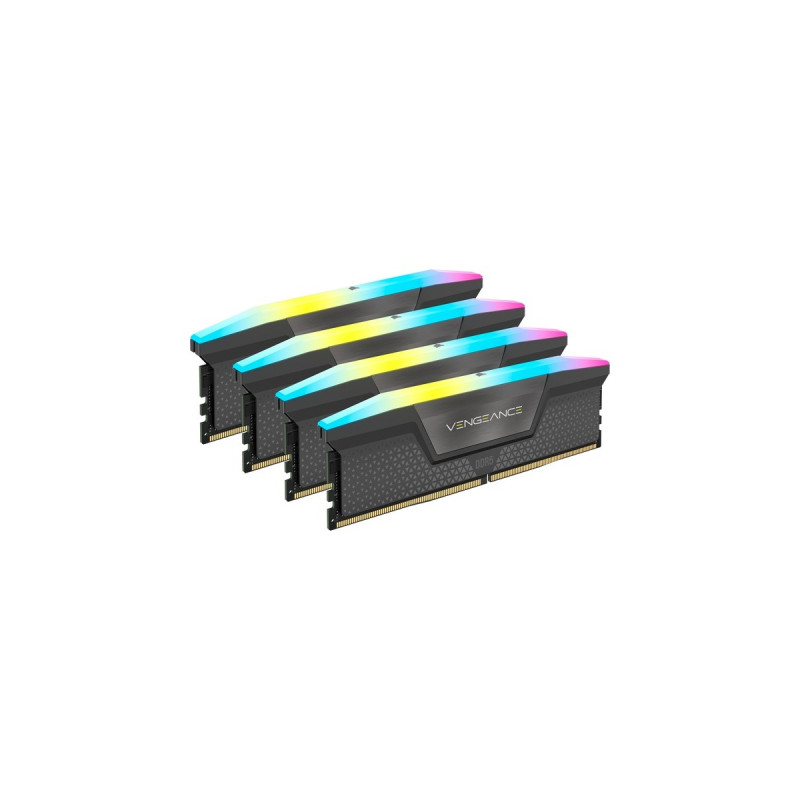 Corsair DIMM 64 GB DDR5-6600 (4x 16 GB) Quad-Kit, Arbeitsspeicher(schwarz, CMH64GX5M4B6600C32, Vengeance RGB, INTEL XMP)