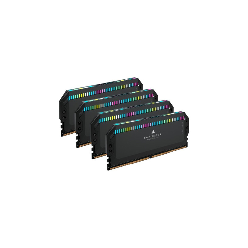 Corsair DIMM 64 GB DDR5-6600 (4x 16 GB) Quad-Kit, Arbeitsspeicher(schwarz, CMT64GX5M4B6600C32, Dominator Platinum RGB, INTEL XMP)