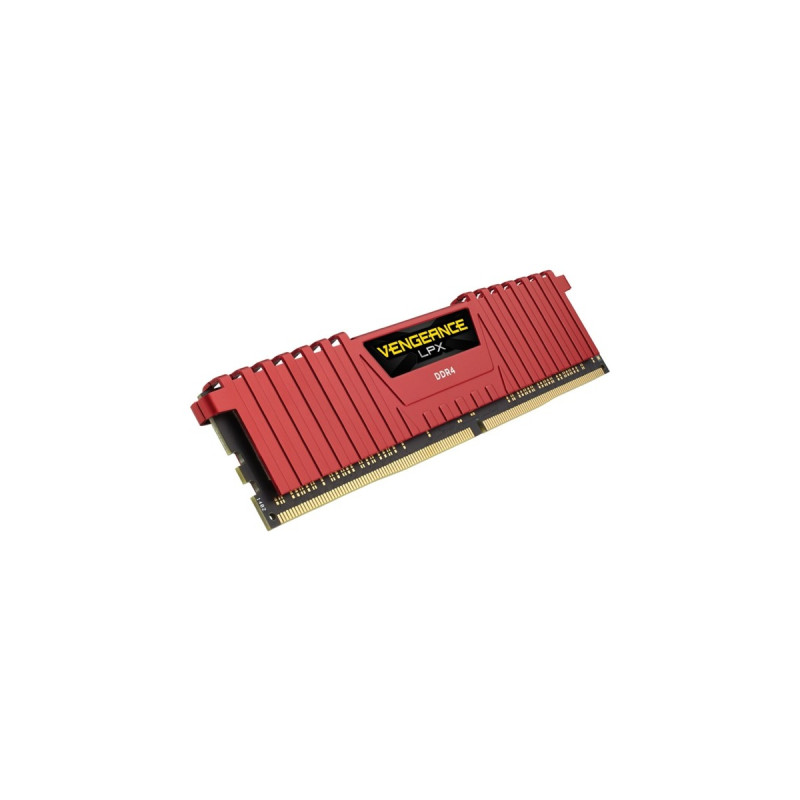 Corsair DIMM 8 GB DDR4-2400, Arbeitsspeicher(rot, CMK8GX4M1A2400C16R, Vengeance LPX, INTEL XMP)