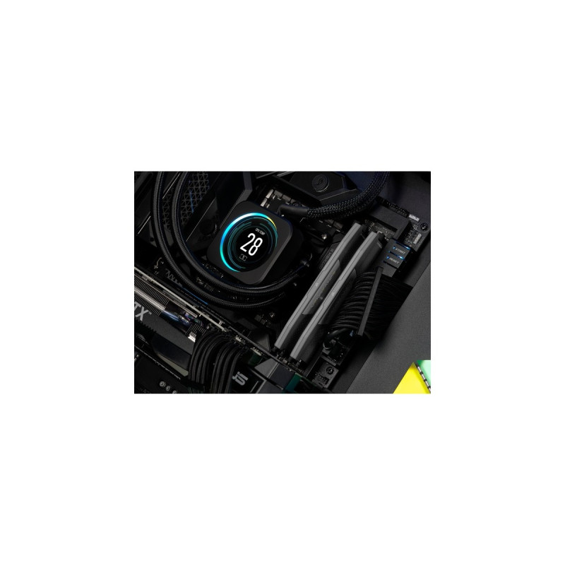 Corsair DIMM 96 GB DDR5-6000 (4x 24 GB) Quad-Kit, Arbeitsspeicher(schwarz, CMH96GX5M4B6000C30, Vengeance RGB, INTEL XMP)