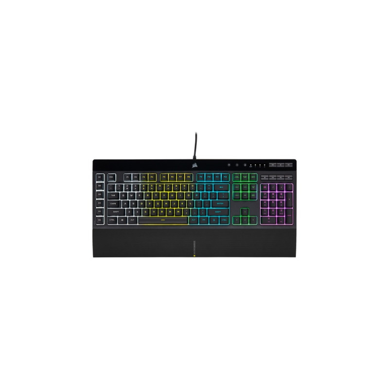 Corsair K55 RGB PRO, Gaming-Tastatur(schwarz, DE-Layout, Rubberdome)