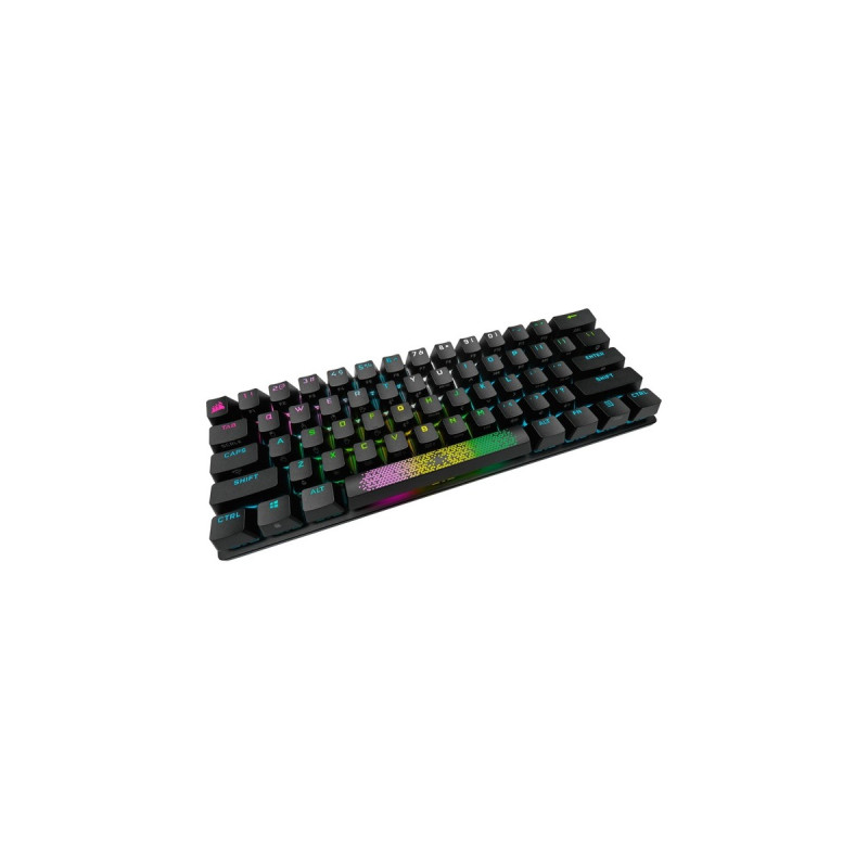 Corsair K70 PRO MINI WIRELESS, Gaming-Tastatur(schwarz, DE-Layout, Cherry MX RGB Speed Silver)