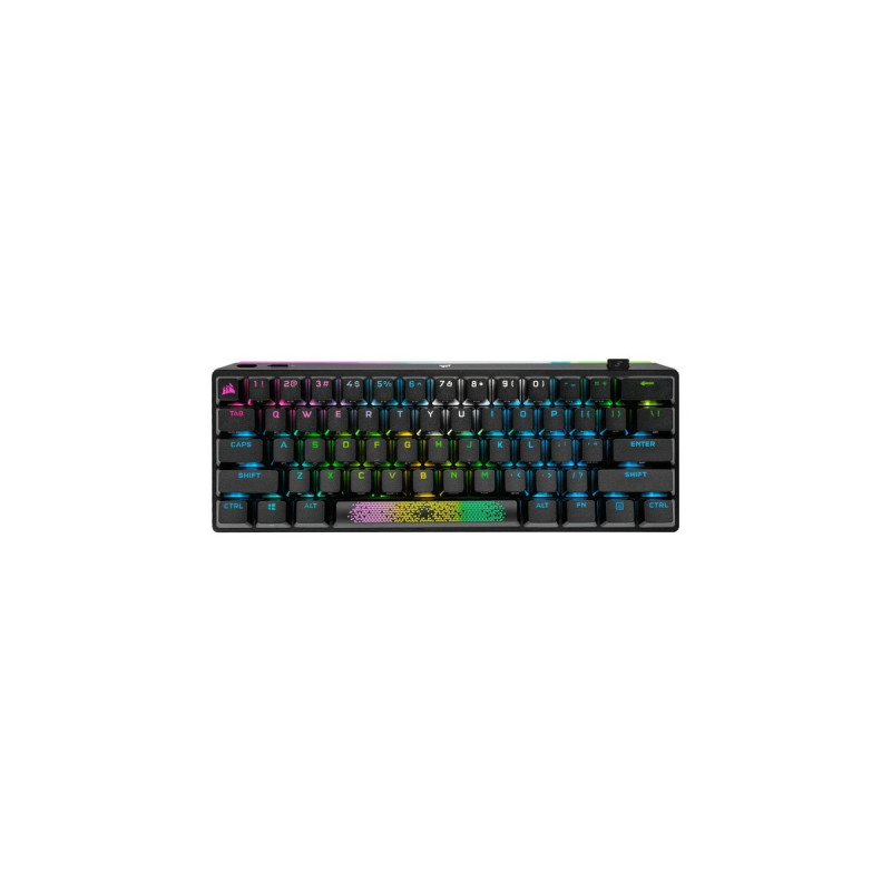 Corsair K70 PRO MINI WIRELESS, Gaming-Tastatur(schwarz, DE-Layout, Cherry MX RGB Speed Silver)