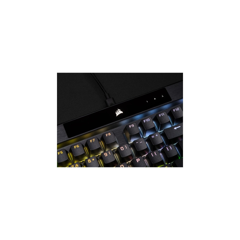 Corsair K70 RGB PRO, Gaming-Tastatur(schwarz, DE-Layout, Cherry MX RGB Red)