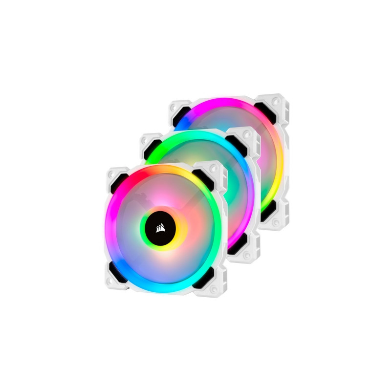Corsair LL120 120-mm-RGB-LED-PWM-Lüfter, Gehäuselüfter(weiß, 3er Pack, inkl. Lighting Node PRO)
