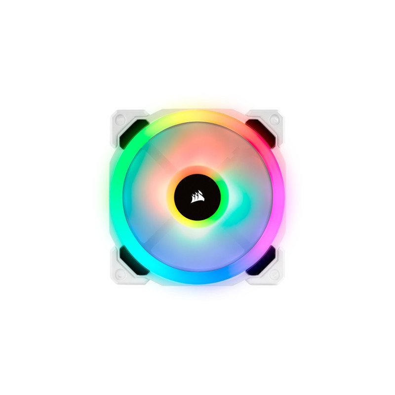 Corsair LL120 120-mm-RGB-LED-PWM-Lüfter, Gehäuselüfter(weiß, 3er Pack, inkl. Lighting Node PRO)