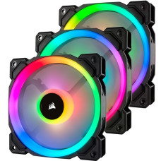 Corsair LL120 RGB PWM, Gehäuselüfter(schwarz, 3er Pack, inkl Controller Lighting Node PRO)