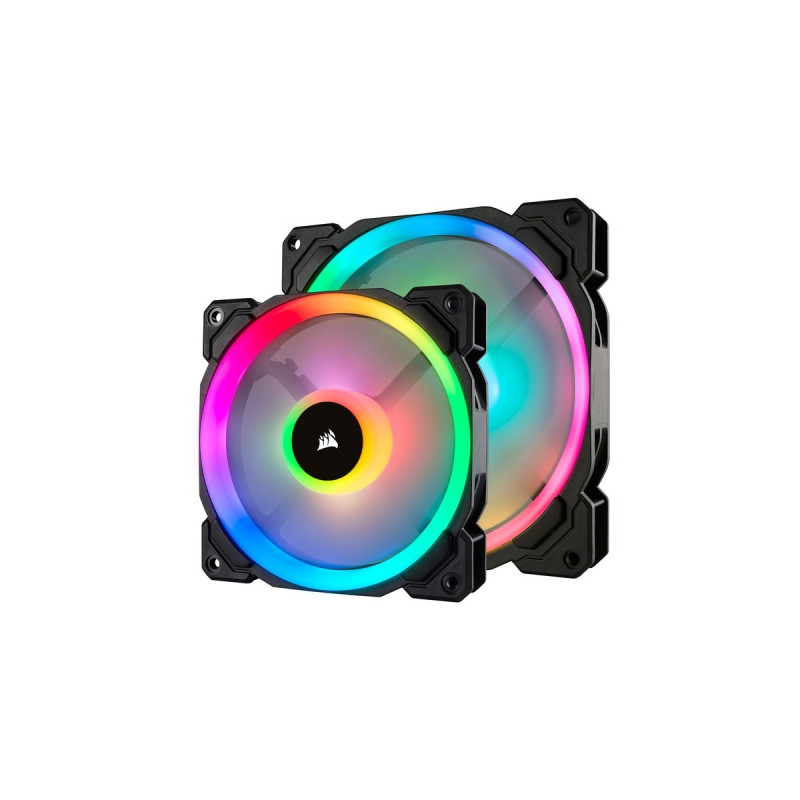 Corsair LL140 RGB PWM, Gehäuselüfter(2er Pack, inkl. Controller Lighting Node PRO)