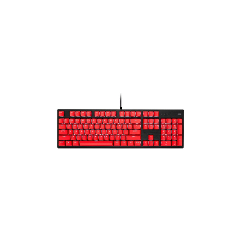 Corsair PBT DOUBLE-SHOT PRO Tastenkappen-Mod-Kit(rot, DE-Layout (QWERTZ), 105 Tasten)