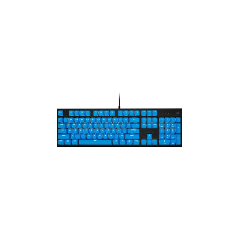 Corsair PBT DOUBLE-SHOT PRO Tastenkappen-Mod-Kit(blau, DE-Layout (QWERTZ), 105 Tasten)