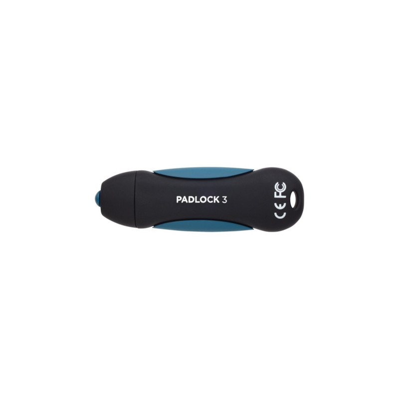 Corsair Padlock 3 64 GB, USB-Stick(schwarz/blau, USB-A 3.2 Gen 1)