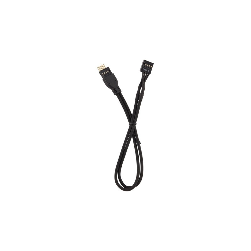 Corsair Premium Sleeved Frontpanel Verlängerungskit, 4-teilig, Verlängerungskabel(schwarz, 30cm)