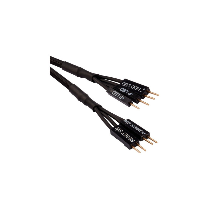 Corsair Premium Sleeved Frontpanel Verlängerungskit, 4-teilig, Verlängerungskabel(schwarz, 30cm)