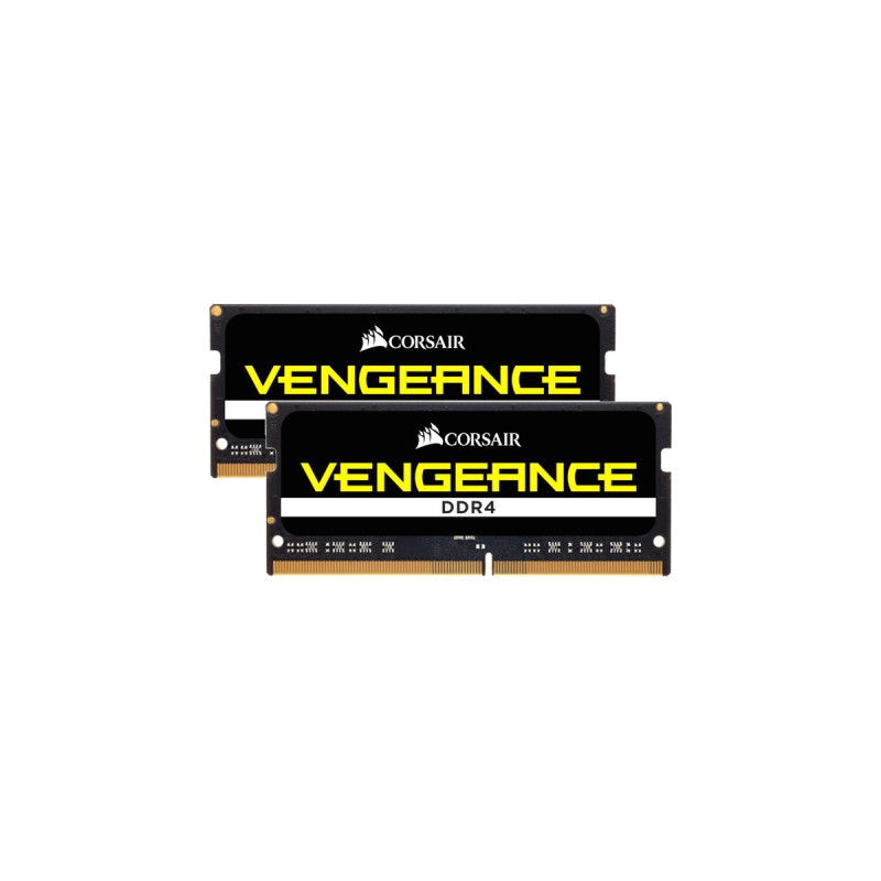 Corsair SO-DIMM 16 GB DDR4-2400 (2x 8 GB) Dual-Kit, Arbeitsspeicher(schwarz, CMSX16GX4M2A2400C16, Vengeance)