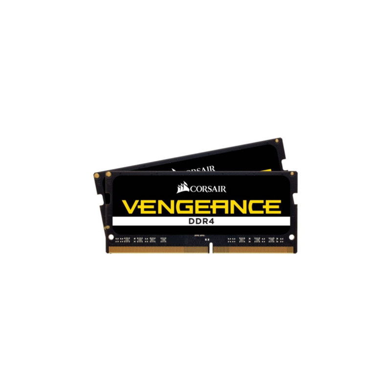 Corsair SO-DIMM 16 GB DDR4-3000 (2x 8 GB) Dual-Kit, Arbeitsspeicher(schwarz, CMSX16GX4M2A3000C18, Vengeance)