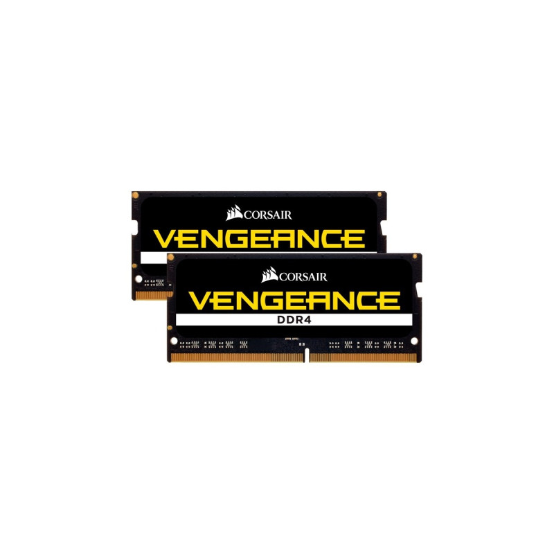 Corsair SO-DIMM 32 GB DDR4-2400 (2x 16 GB) Dual-Kit, Arbeitsspeicher(schwarz, CMSX32GX4M2A2400C16, Vengeance)
