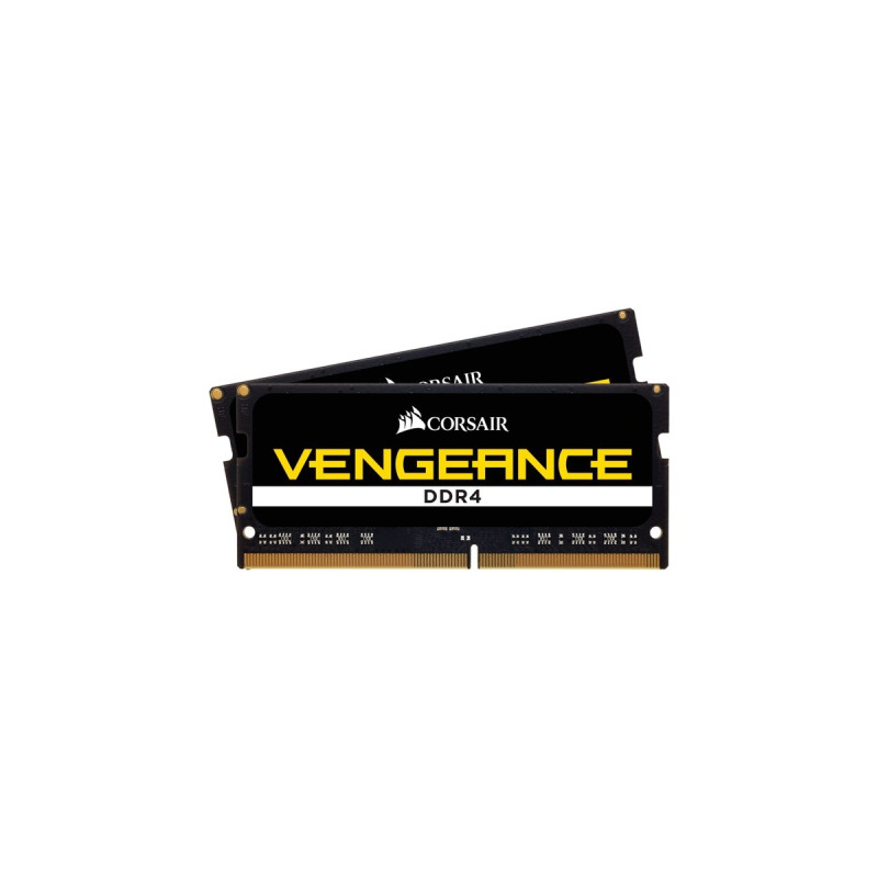 Corsair SO-DIMM 32 GB DDR4-2666 (2x 16 GB) Dual-Kit, Arbeitsspeicher(schwarz, CMSX32GX4M2A2666C18, Vengeance)