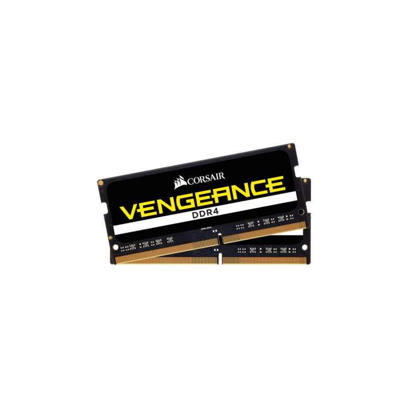 Corsair SO-DIMM 8 GB DDR4-2400 (2x 4 GB) Dual-Kit, Arbeitsspeicher(schwarz, CMSX8GX4M2A2400C16, Vengeance)