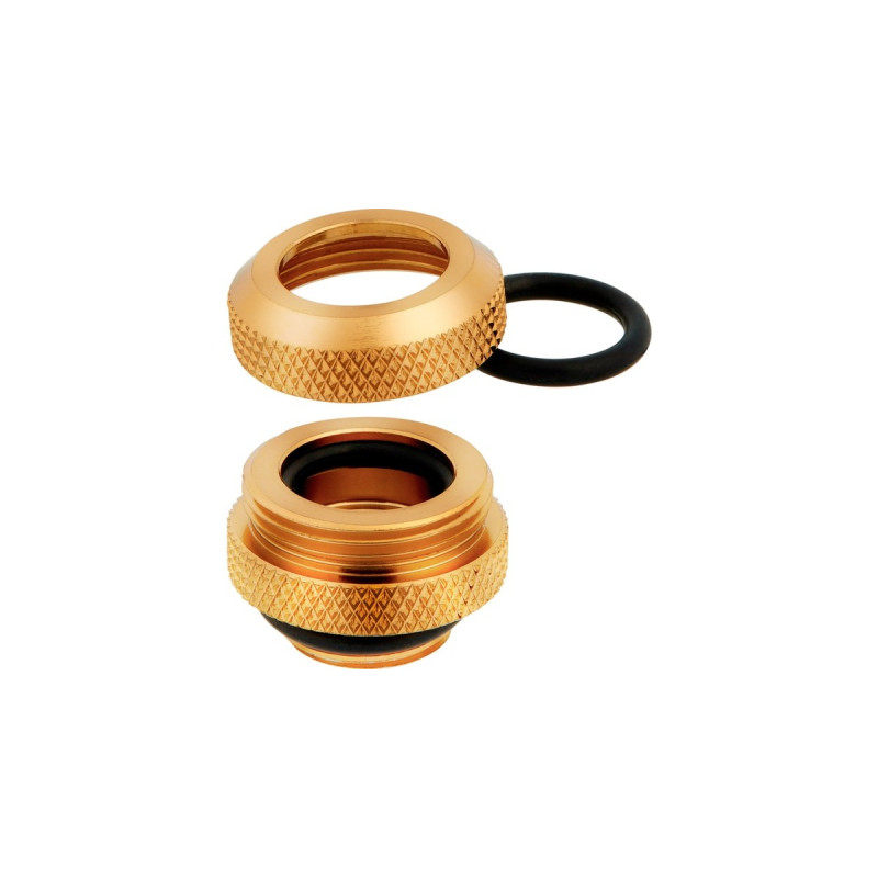 Corsair XF Hardline Fittings Four Pack, Verbindung(gold, kompatibel mit 12 mm OD-Hardline Tubing)