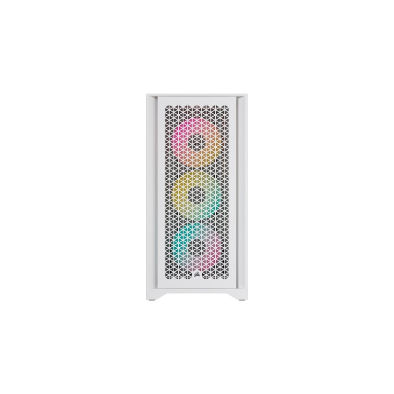 Corsair iCUE 4000D RGB AIRFLOW True White, Tower-Gehäuse(weiß, Tempered Glass)