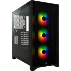 Corsair iCUE 4000X RGB, Tower-Gehäuse(schwarz, Tempered Glass)
