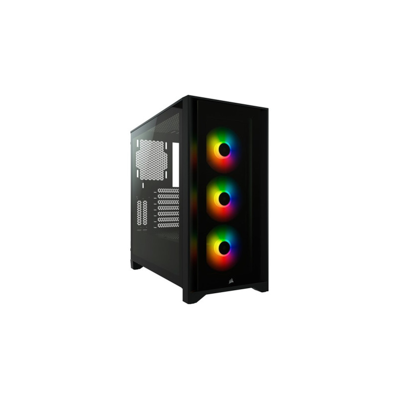 Corsair iCUE 4000X RGB, Tower-Gehäuse(schwarz, Tempered Glass)