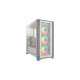Corsair iCUE 4000X RGB, Tower-Gehäuse(weiß, Tempered Glass)