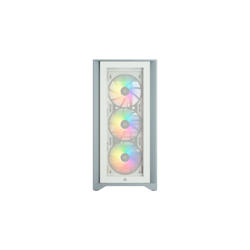 Corsair iCUE 4000X RGB, Tower-Gehäuse(weiß, Tempered Glass)