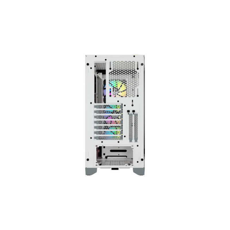 Corsair iCUE 4000X RGB, Tower-Gehäuse(weiß, Tempered Glass)