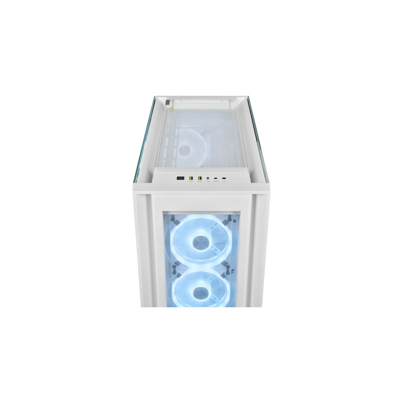 Corsair iCUE 5000X RGB QL Edition, Tower-Gehäuse(weiß, Tempered Glass)