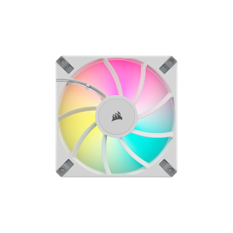 Corsair iCUE AF140 RGB ELITE 140-mm-PWM, Gehäuselüfter(weiß, einzelner Lüfter ohne Controller)