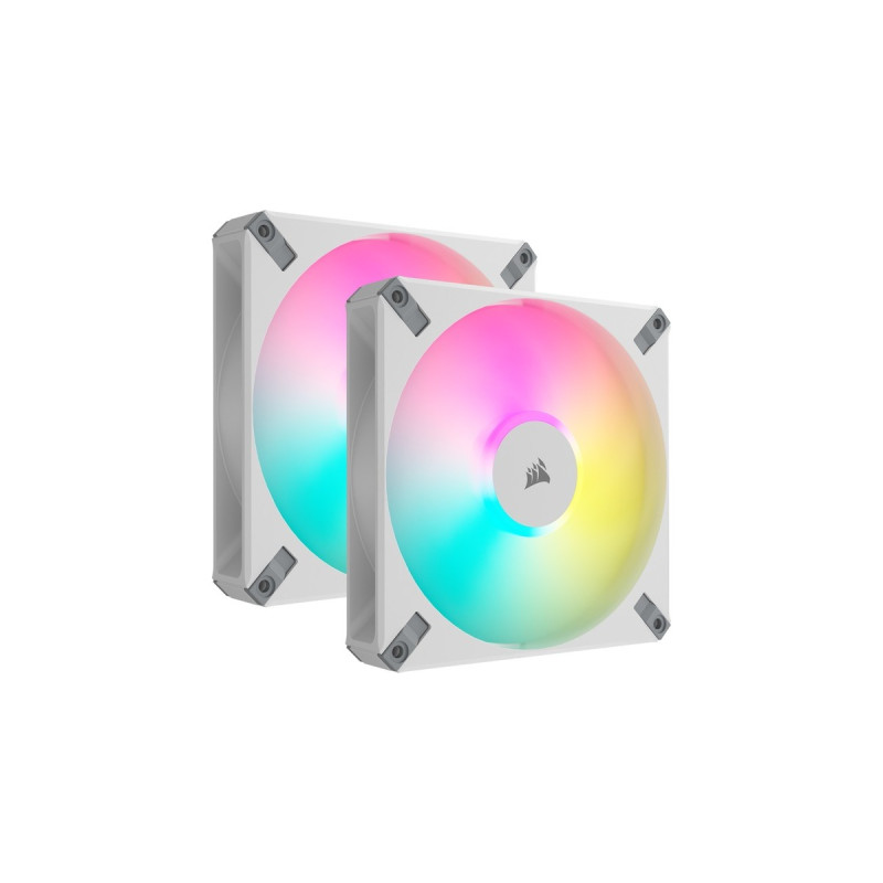 Corsair iCUE AF140 RGB ELITE 140-mm-PWM, Gehäuselüfter(weiß, 2er Pack, inkl. Controller)