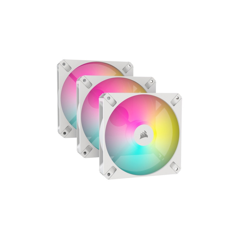 Corsair iCUE AR120 Digital RGB 120-mm-PWM, Gehäuselüfter(weiß, Dreierpack)