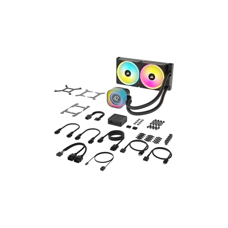 Corsair iCUE LINK H100i LCD Liquid CPU Cooler , Wasserkühlung(schwarz)