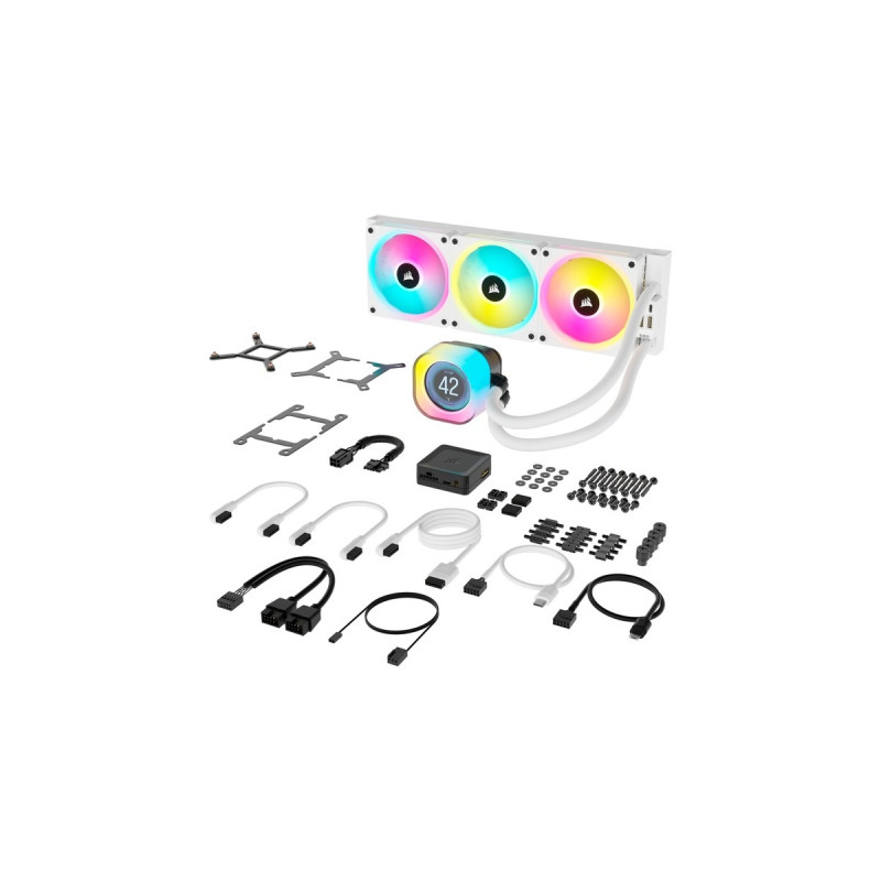 Corsair iCUE LINK H150i LCD Liquid CPU Cooler White, Wasserkühlung(weiß)
