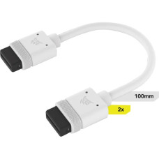 Corsair iCUE LINK Kabel, 100mm, gerade(weiß, 2 Stück)