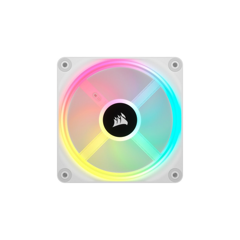 Corsair iCUE LINK QX120 RGB 120-mm-PWM-Lüfter, Gehäuselüfter(weiß, Erweiterungskit)