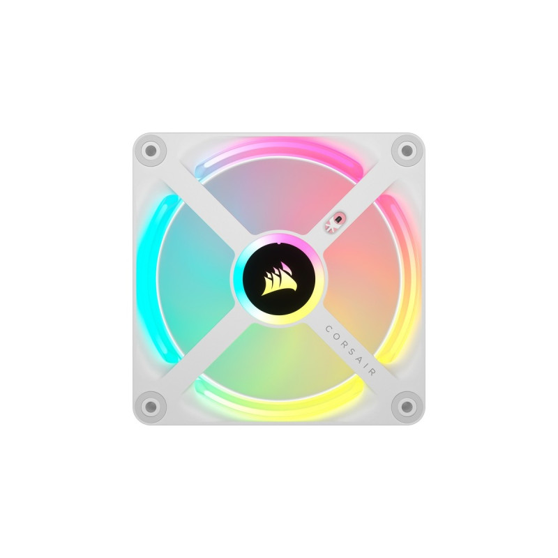 Corsair iCUE LINK QX120 RGB 120-mm-PWM-Lüfter, Gehäuselüfter(weiß, Erweiterungskit)