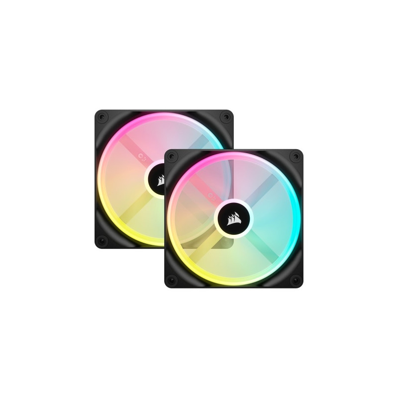 Corsair iCUE LINK QX140 RGB 140-mm-PWM-Lüfter, Gehäuselüfter(schwarz, Starter-Kit, Outlet)