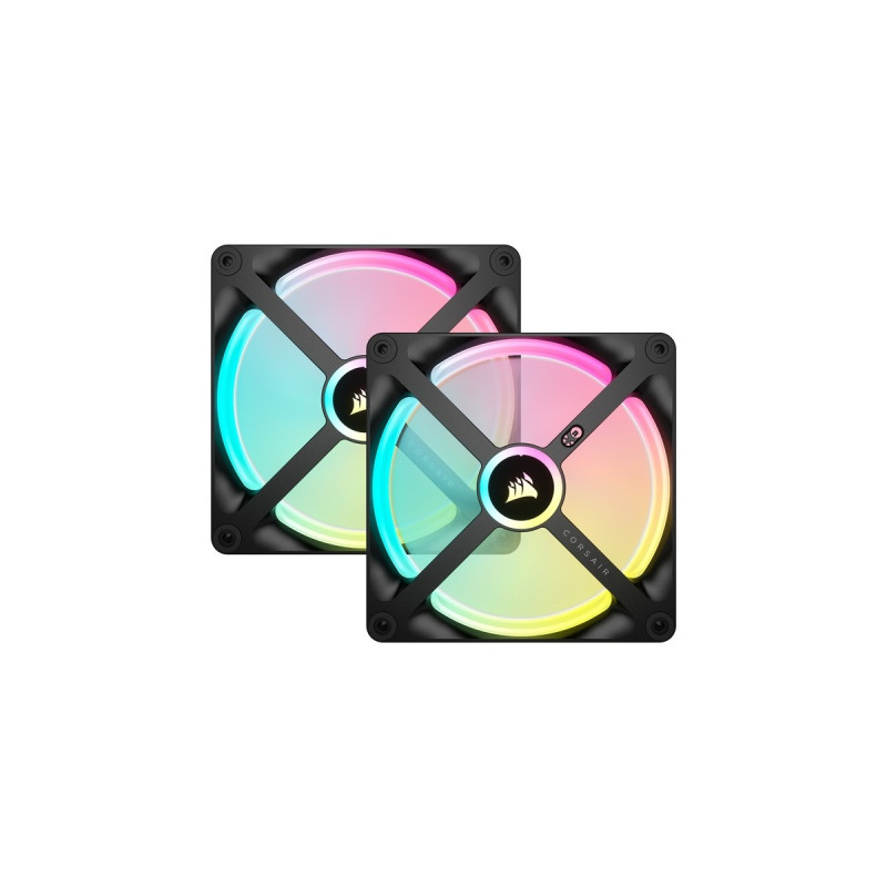 Corsair iCUE LINK QX140 RGB 140-mm-PWM-Lüfter, Gehäuselüfter(schwarz, Starter-Kit, Outlet)