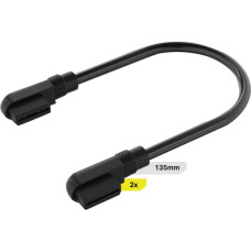 Corsair iCUE LINK Slim-Kabel, 135mm, 90° abgewinkelt(schwarz, 2 Stück)