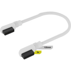 Corsair iCUE LINK Slim-Kabel, 135mm, 90° abgewinkelt(weiß, 2 Stück)