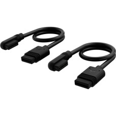 Corsair iCUE LINK Slim-Kabel, 200mm, 90° abgewinkelt(schwarz, 2 Stück)